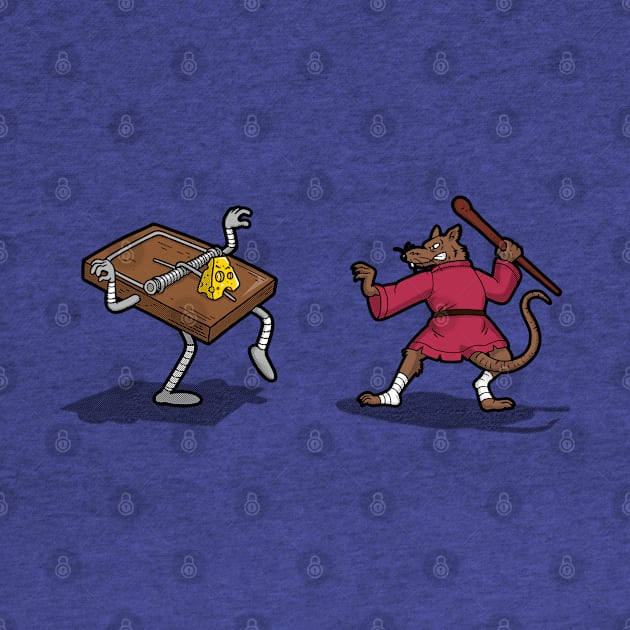 Funny Master Rat And Cheese Fighting Cartoon by BoggsNicolas